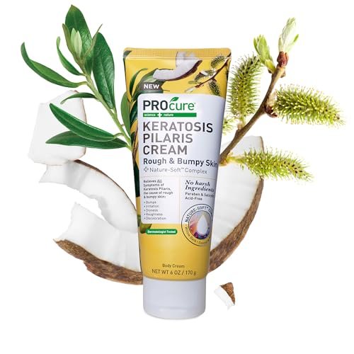 PROcure Keratosis Pilaris Cream – Glycolic Acid & Willow Bark for KP Bumps, Rough Texture & Dry Skin – Fragrance-Free, Paraben-Free Daily Body Lotion, 6 oz Avelisse