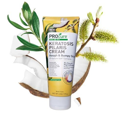 PROcure Keratosis Pilaris Cream – Glycolic Acid & Willow Bark for KP Bumps, Rough Texture & Dry Skin – Fragrance-Free, Paraben-Free Daily Body Lotion, 6 oz Avelisse