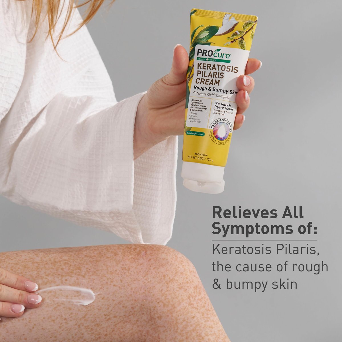 PROcure Keratosis Pilaris Cream – Glycolic Acid & Willow Bark for KP Bumps, Rough Texture & Dry Skin – Fragrance-Free, Paraben-Free Daily Body Lotion, 6 oz Avelisse