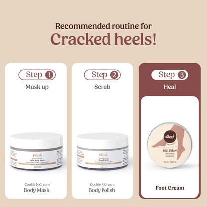 Vilvah Foot Cream for Dry and Cracked Feet | Moisturizes Rough Heels, Softens Chapped & Calloused Skin – Suitable for All Skin Types, 100ml