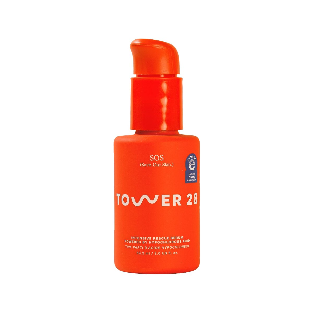 Tower 28 SOS Rescue Face Serum – Hypochlorous Acid Soothing Serum for Sensitive, Irritated Skin, Reduces Redness & Blemishes, Fragrance-Free (2 oz) Avelisse