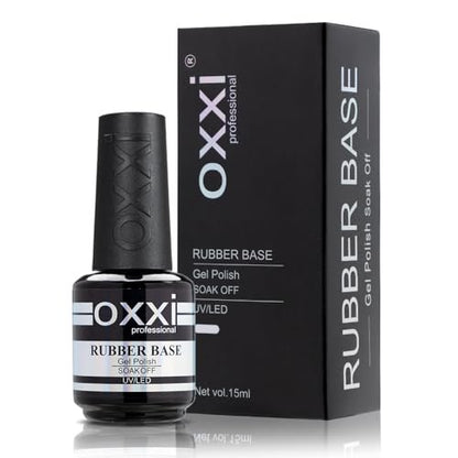 OXXI Professional Rubber Base & No Wipe Top Coat Gel Nail Polish Set - 2x15ml Self-Leveling Base and High-Gloss Wear-Resistant Top Coat Gift Box Salon Starter Kit Avelisse