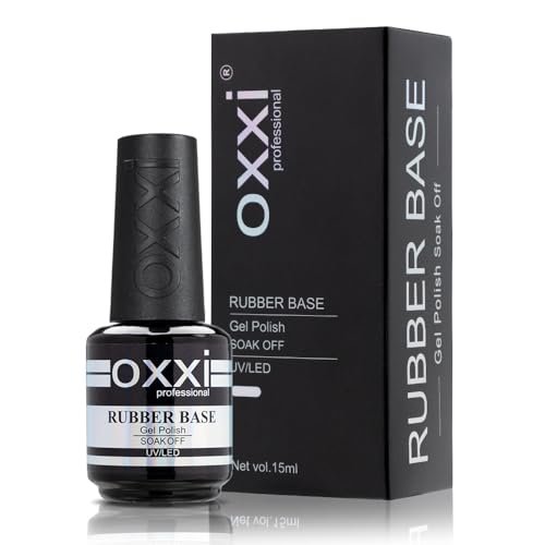 OXXI Professional Rubber Base & No Wipe Top Coat Gel Nail Polish Set - 2x15ml Self-Leveling Base and High-Gloss Wear-Resistant Top Coat Gift Box Salon Starter Kit Avelisse