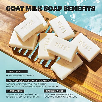 Skin Said Yes Goat Milk Soap Bar - 8 Bars, 4 Unique Scents | All Natural Organic Goats Milk Soap Crafted in Greece for Sensitive Skin Avelisse