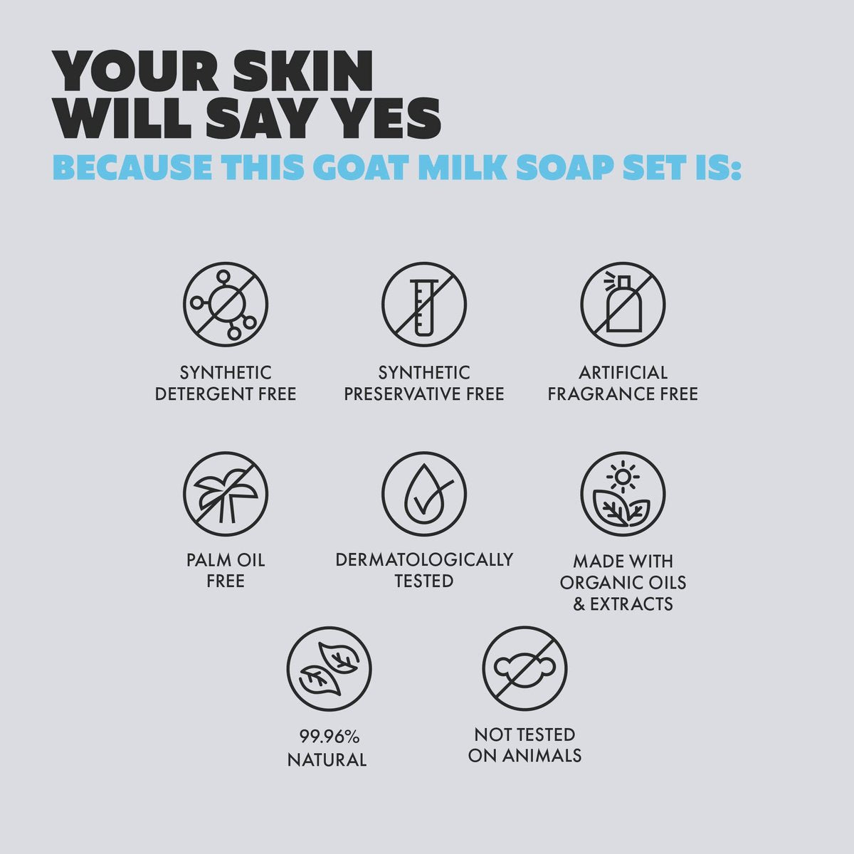 Skin Said Yes Goat Milk Soap Bar - 8 Bars, 4 Unique Scents | All Natural Organic Goats Milk Soap Crafted in Greece for Sensitive Skin Avelisse