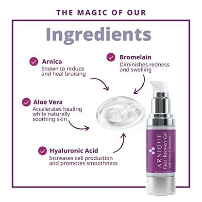 Arnique Arnica Gel for Face – Soothing Arnica & Bromelain Facial Gel to Refresh and Comfort Delicate Skin After Beauty Treatments Avelisse