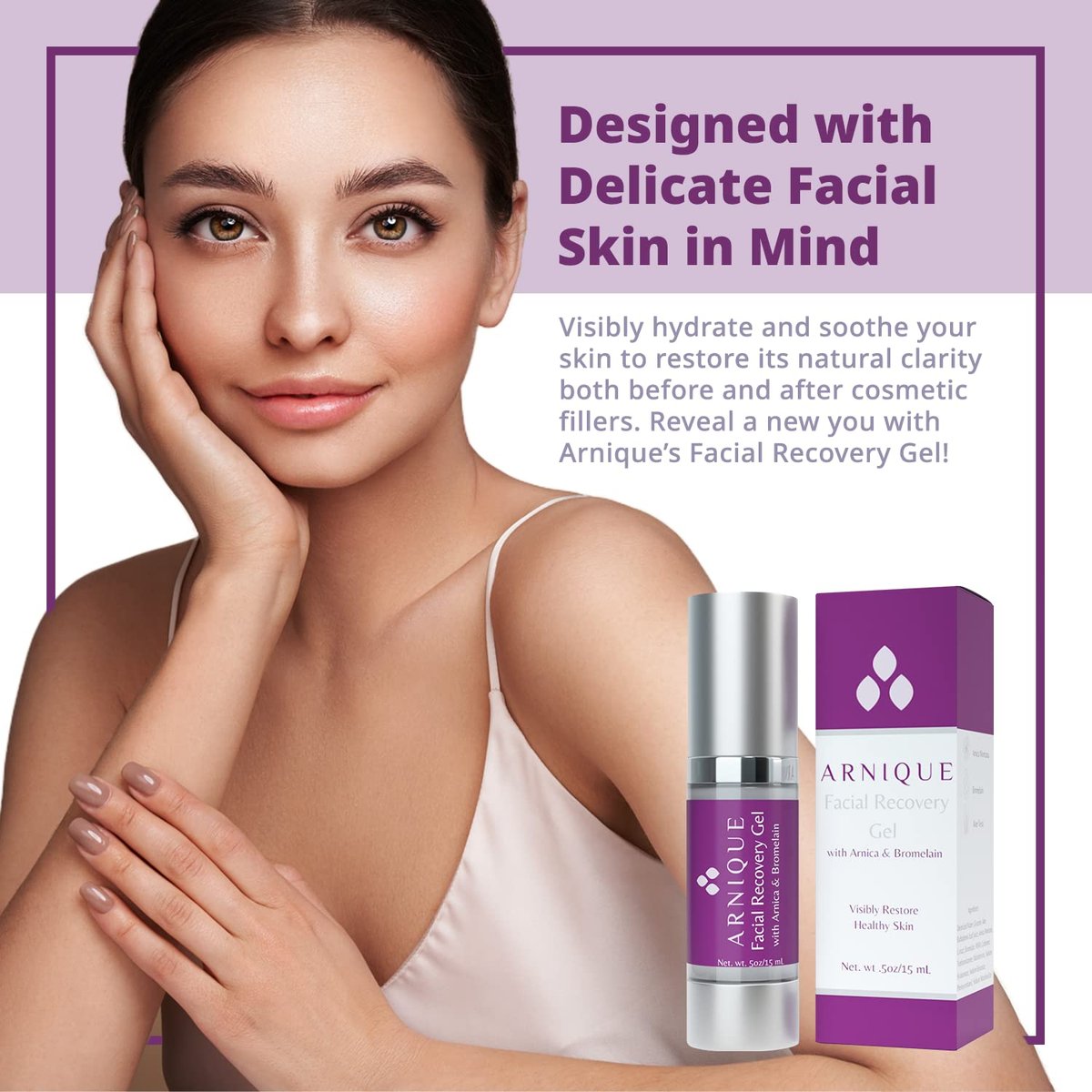 Arnique Arnica Gel for Face – Soothing Arnica & Bromelain Facial Gel to Refresh and Comfort Delicate Skin After Beauty Treatments Avelisse