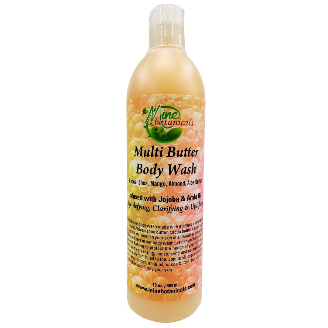 Mine Botanicals Multi Butter Body Wash - Cocoa, Shea, Mango, Almond & Aloe Butter - 13 Fl Oz - görsel 1