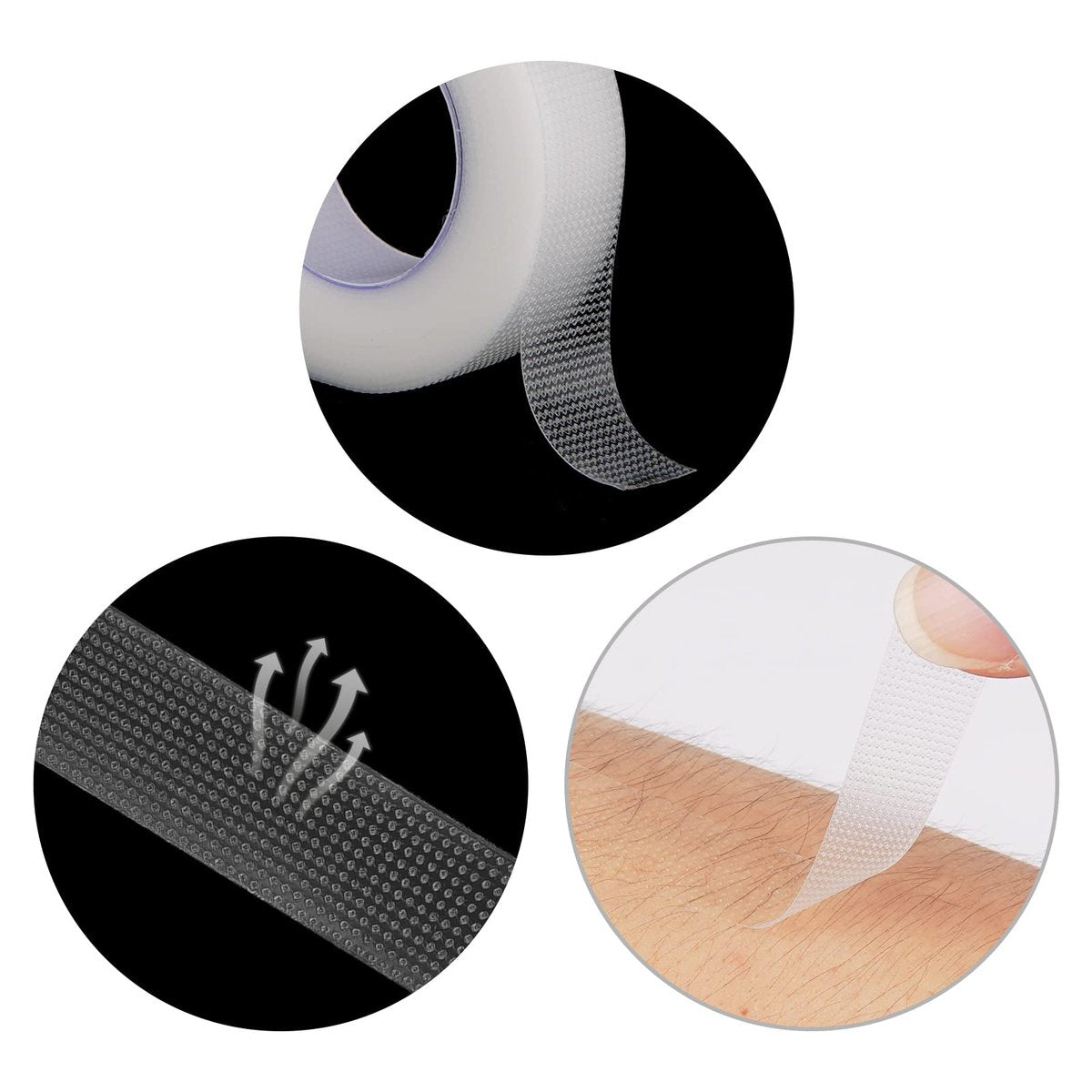 Kirecoo 6 Rolls Adhesive Eyelash Tape - Breathable PE Lash Tape for Eyelash Extensions - 9m Each Roll (Transparent) - görsel 7