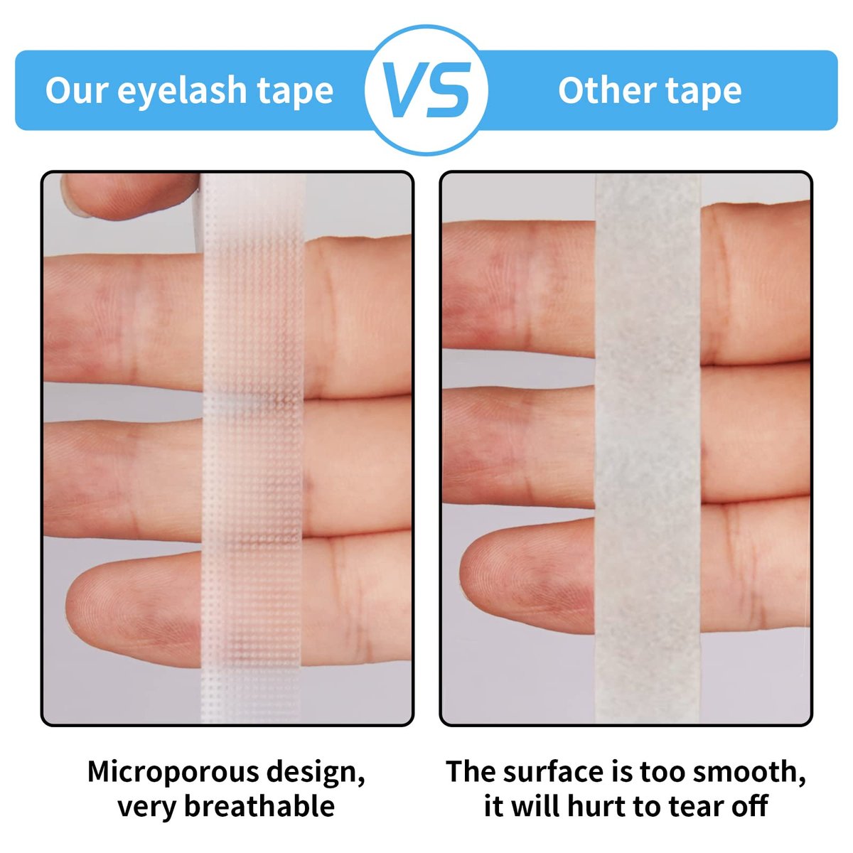 Kirecoo 6 Rolls Adhesive Eyelash Tape - Breathable PE Lash Tape for Eyelash Extensions - 9m Each Roll (Transparent) - görsel 9