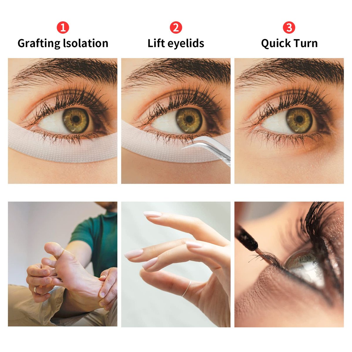 Kirecoo 6 Rolls Adhesive Eyelash Tape - Breathable PE Lash Tape for Eyelash Extensions - 9m Each Roll (Transparent) - görsel 11