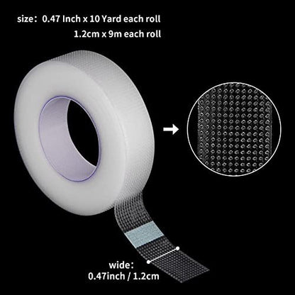 Kirecoo 6 Rolls Adhesive Eyelash Tape - Breathable PE Lash Tape for Eyelash Extensions - 9m Each Roll (Transparent)