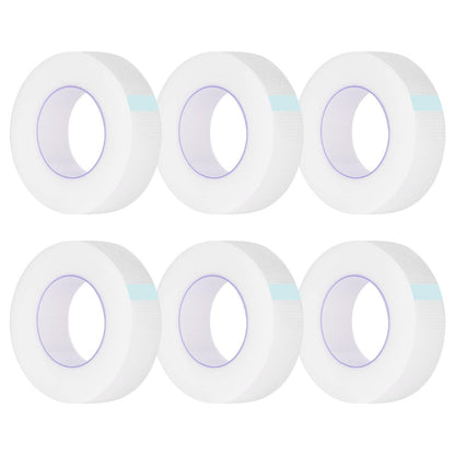Kirecoo 6 Rolls Adhesive Eyelash Tape - Breathable PE Lash Tape for Eyelash Extensions - 9m Each Roll (Transparent)