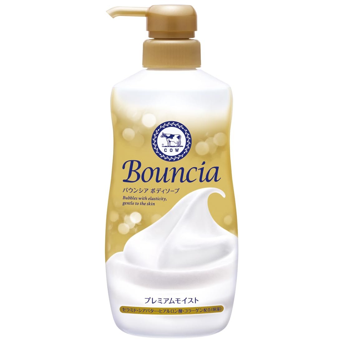 BOUNCIA Cow Brand Premium Moist Body Wash 480ml - White Soap & Airy Bouquet Scent, Deeply Hydrating Formula - görsel 1