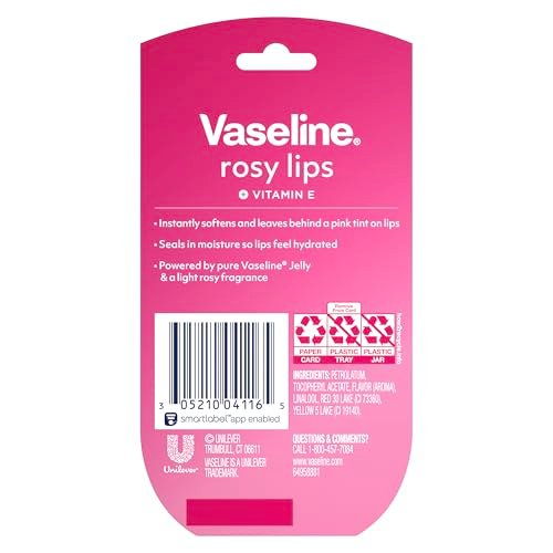 Vaseline Lip Therapy Rosy Lips Mini Tinted Lip Balm 2-Pack – Moisturizing for Dry, Chapped Lips (0.5 oz Each) - görsel 4