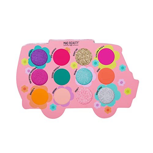 Mad Beauty Scooby-Doo Mystery Machine Eye Shadow Palette – Cruelty-Free Metallic Shimmers & Pressed Glitter, Travel-Ready with Mirror - görsel 12