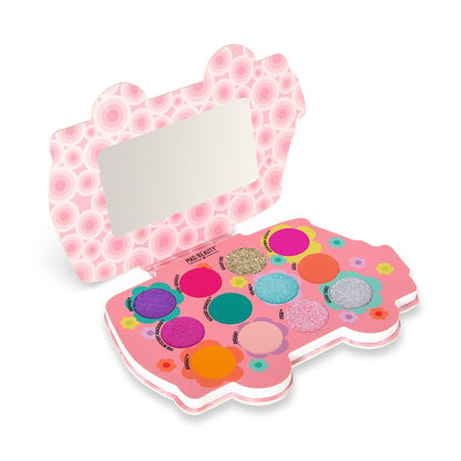 Mad Beauty Scooby-Doo Mystery Machine Eye Shadow Palette – Cruelty-Free Metallic Shimmers & Pressed Glitter, Travel-Ready with Mirror
