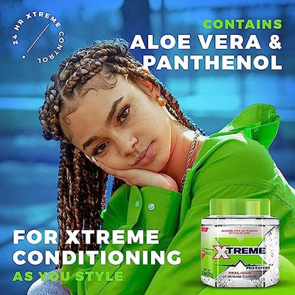 Xtreme Pro-Expert Clear Styling Hair Gel - Alcohol-Free 24-Hour Extreme Control with Aloe Vera, 8.81 oz Jar (Pack of 24)