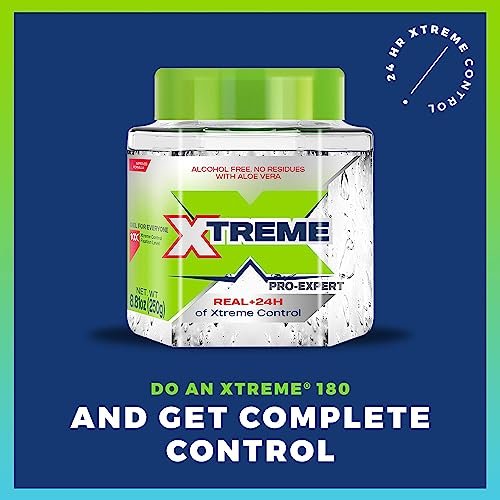 Xtreme Pro-Expert Clear Styling Hair Gel - Alcohol-Free 24-Hour Extreme Control with Aloe Vera, 8.81 oz Jar (Pack of 24) - görsel 6