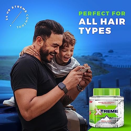Xtreme Pro-Expert Clear Styling Hair Gel - Alcohol-Free 24-Hour Extreme Control with Aloe Vera, 8.81 oz Jar (Pack of 24) - görsel 10