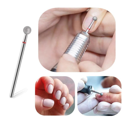 SQULIGT 6Pcs Nail Drill Bits - Ball Head 3/32'' Cuticle Clean Nail Bit for Electric Nail File, Acrylic Manicure Pedicure Gel Polishing, Nail Salon Supply