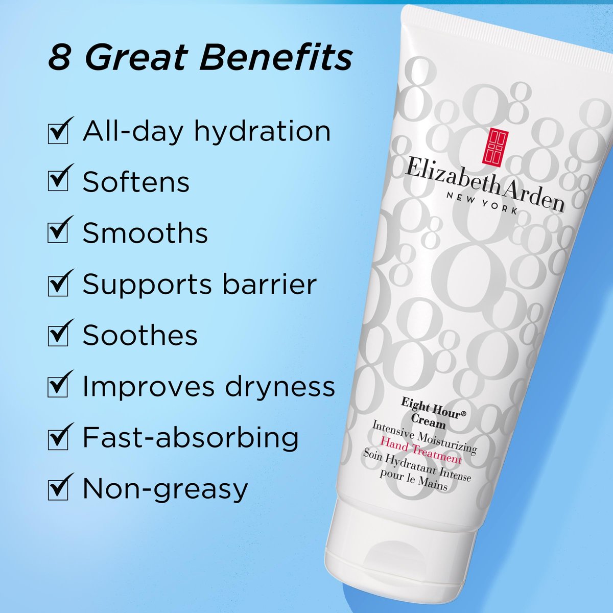Elizabeth Arden Eight Hour Cream Intensive Moisturizing Hand Treatment - 6.8 oz Non-Greasy Hydrating Lotion for Dry, Cracked Skin - görsel 10