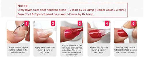OXXI Professional Rubber Base & No Wipe Top Coat Gel Nail Polish Set - 2x15ml Self-Leveling Base and High-Gloss Wear-Resistant Top Coat Gift Box Salon Starter Kit Avelisse