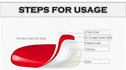 OXXI Professional Rubber Base & No Wipe Top Coat Gel Nail Polish Set - 2x15ml Self-Leveling Base and High-Gloss Wear-Resistant Top Coat Gift Box Salon Starter Kit Avelisse