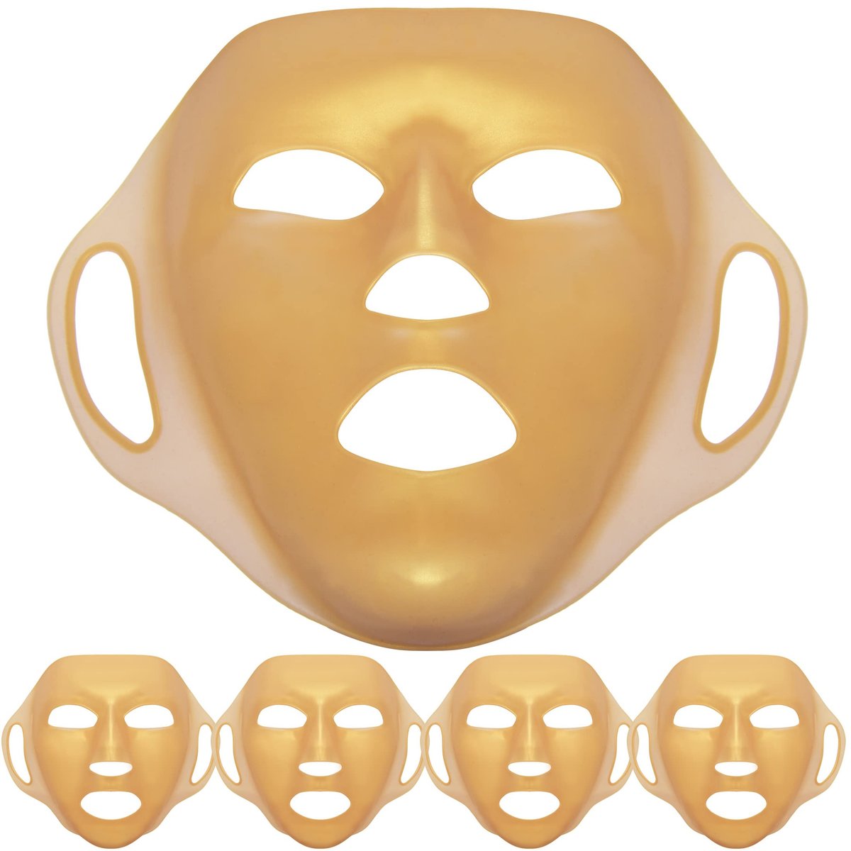 GELMAY 4-Pack 3D Gold Moisturizing Face Mask - Reusable Silicone Facial Mask Cover for Skincare, Prevents Evaporation - görsel 13