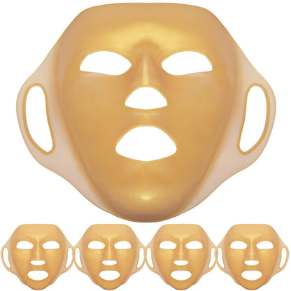 GELMAY 4-Pack 3D Gold Moisturizing Face Mask - Reusable Silicone Facial Mask Cover for Skincare, Prevents Evaporation