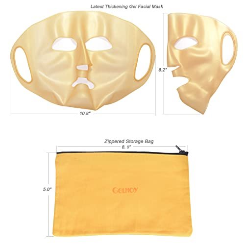 GELMAY 4-Pack 3D Gold Moisturizing Face Mask - Reusable Silicone Facial Mask Cover for Skincare, Prevents Evaporation - görsel 4