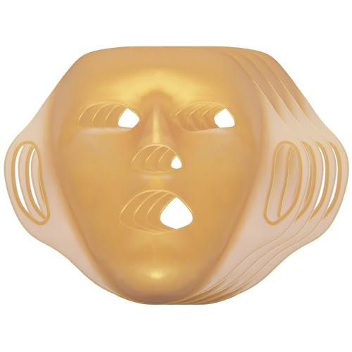 GELMAY 4-Pack 3D Gold Moisturizing Face Mask - Reusable Silicone Facial Mask Cover for Skincare, Prevents Evaporation - görsel 2