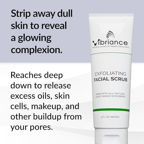 Vibriance Ultra-Gentle Face Scrub - Exfoliating Facial Wash for All Skin Types, 4 fl oz Avelisse