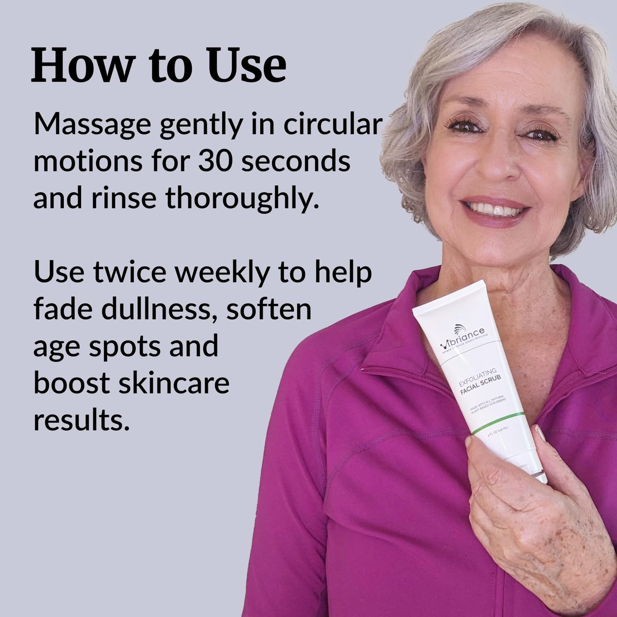 Vibriance Ultra-Gentle Face Scrub - Exfoliating Facial Wash for All Skin Types, 4 fl oz Avelisse