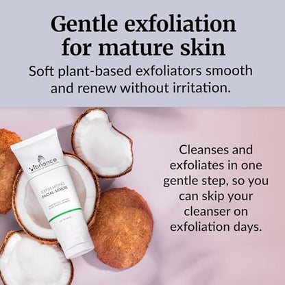 Vibriance Ultra-Gentle Face Scrub - Exfoliating Facial Wash for All Skin Types, 4 fl oz Avelisse