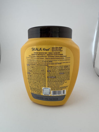 SKALA Brasil 2 in 1 Treatment Cream Passion Fruit & Pataua Oil - 1 kg (35.27 oz) - Deep Conditioning Hair Mask for Curly, Dry, Damaged Hair