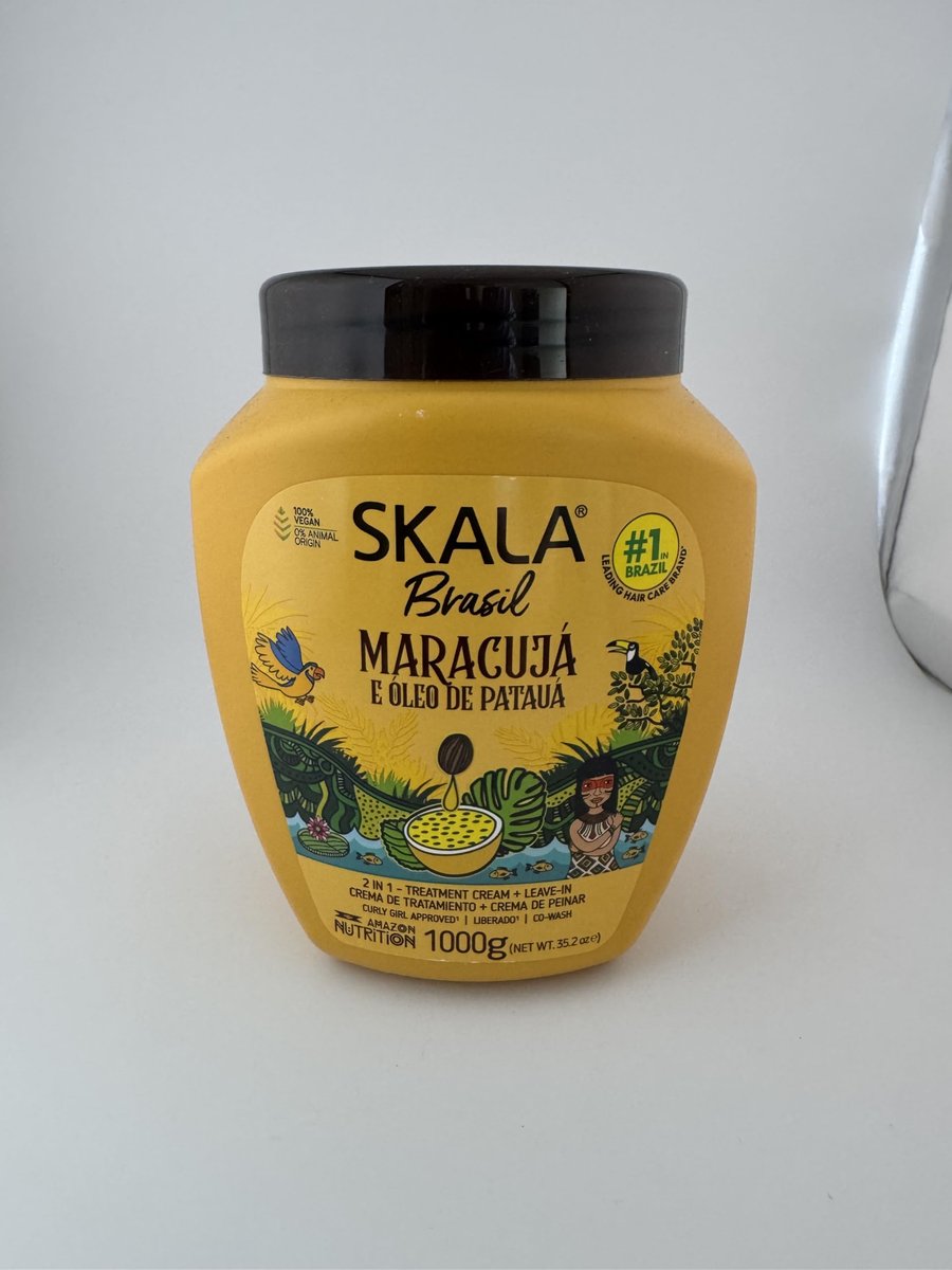 SKALA Brasil 2 in 1 Treatment Cream Passion Fruit & Pataua Oil - 1 kg (35.27 oz) - Deep Conditioning Hair Mask for Curly, Dry, Damaged Hair - görsel 5