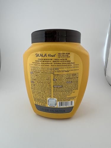 SKALA Brasil 2 in 1 Treatment Cream Passion Fruit & Pataua Oil - 1 kg (35.27 oz) - Deep Conditioning Hair Mask for Curly, Dry, Damaged Hair - görsel 8