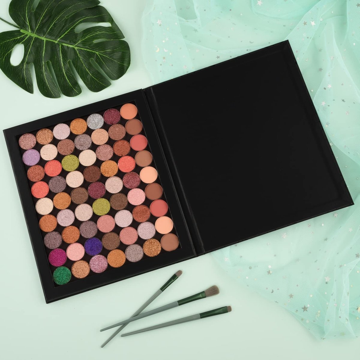Allwon Extra Large Magnetic Palette - Empty Makeup Palette for Eyeshadow, Lipstick, Blush & Powder (Diamond Shape, Black) - görsel 11