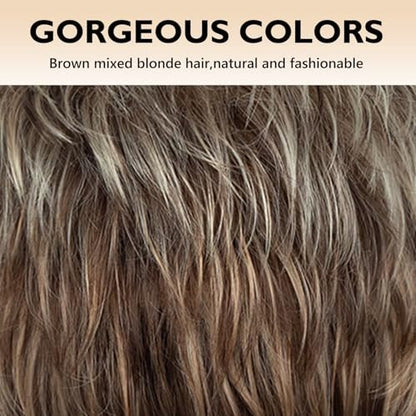 SEVENCOLORS Short Pixie Cut Wig - Blonde with Dark Roots, Synthetic Hair for Women Avelisse