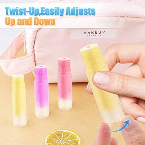 50 Pcs 5.5g Twist-up Lip Balm Tubes - Empty Plastic Lip Gloss Containers for DIY Homemade Lipsticks, Chapsticks & Solid Perfume, Clear - görsel 12