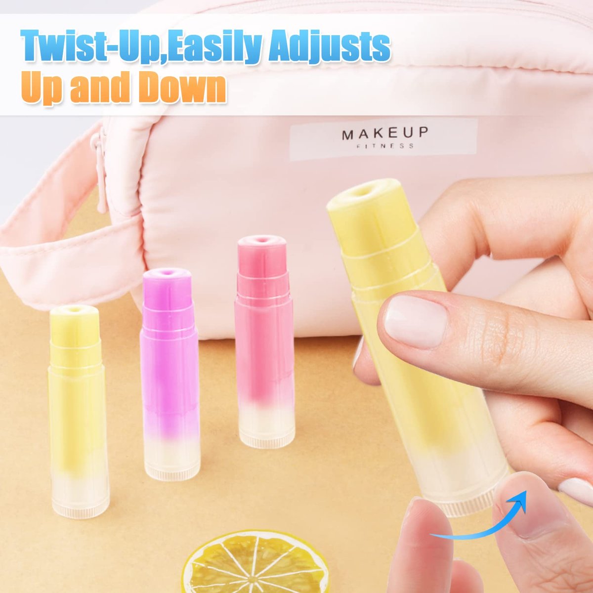 50 Pcs 5.5g Twist-up Lip Balm Tubes - Empty Plastic Lip Gloss Containers for DIY Homemade Lipsticks, Chapsticks & Solid Perfume, Clear - görsel 11