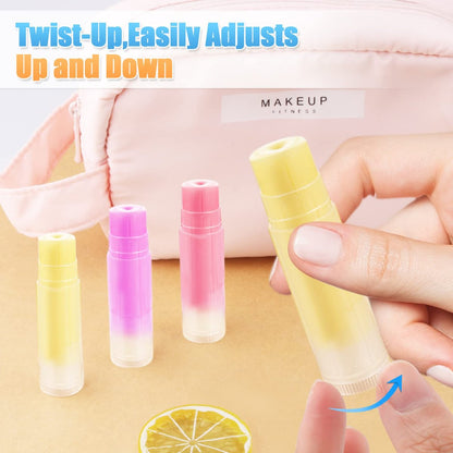 50 Pcs 5.5g Twist-up Lip Balm Tubes - Empty Plastic Lip Gloss Containers for DIY Homemade Lipsticks, Chapsticks & Solid Perfume, Clear