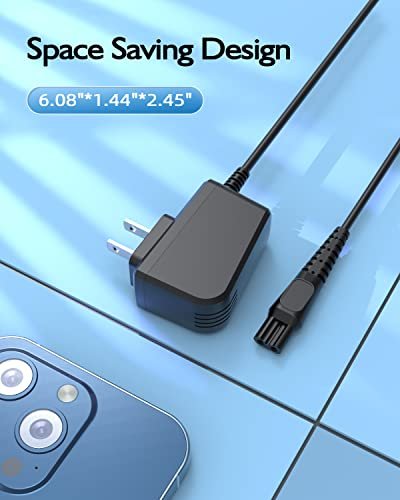 15V Power Cord Compatible with Philips Norelco HQ8505, MG5750, MG7750, MG7770, MG7790, QP6531, QP6510, QP6520, QP6530 & Aquatec Arcitec Charger for Electric Shaver, Trimmer, Razor