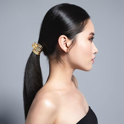 Gilded Wrap Ponytail Cuff Clip - Gold Metal Hair Accessory by The Hair Edit Avelisse