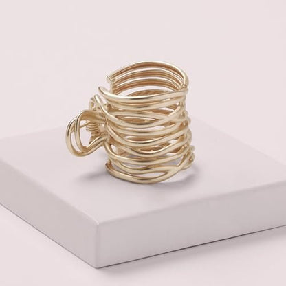 Gilded Wrap Ponytail Cuff Clip - Gold Metal Hair Accessory by The Hair Edit Avelisse