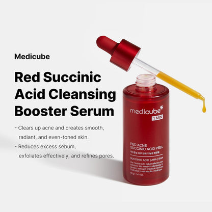 Medicube 21% Acid Wash-off Exfoliant – AHA + BHA + Succinic Acid Resurfacing Serum for Bumpy, Breakout-Prone Skin | Korean Skincare (1.41 fl oz)