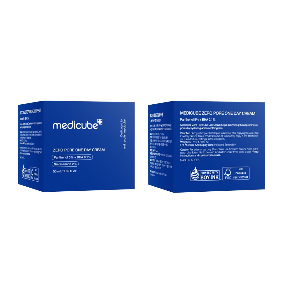 Medicube Zero Pore One-Day Cream - Pore Refining Moisturizer with Panthenol, Salicylic Acid & Niacinamide - 1.69 fl.oz Avelisse