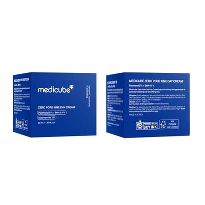 Medicube Zero Pore One-Day Cream - Pore Refining Moisturizer with Panthenol, Salicylic Acid & Niacinamide - 1.69 fl.oz Avelisse