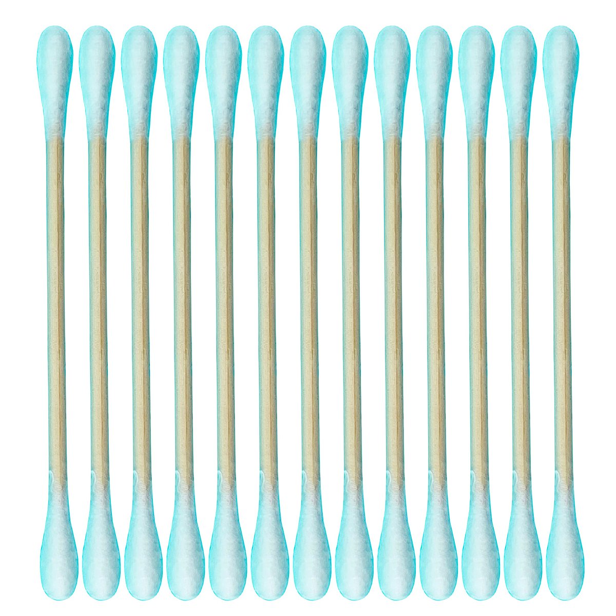 CGR 1050pcs Organic Cotton Swabs - 100% Cotton Double-Tipped with Compostable Bamboo Sticks - Travel Pack (3 Pack of 350 Swabs Total) - görsel 5